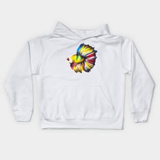 Colourful Betta fish Kids Hoodie